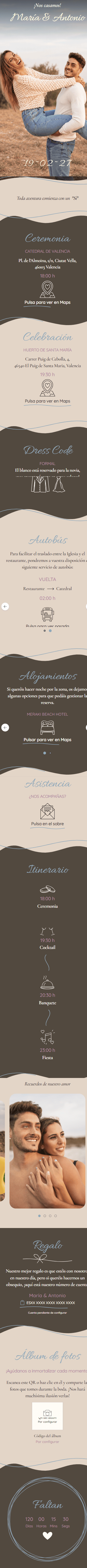 Plantilla Invitación de boda Playa