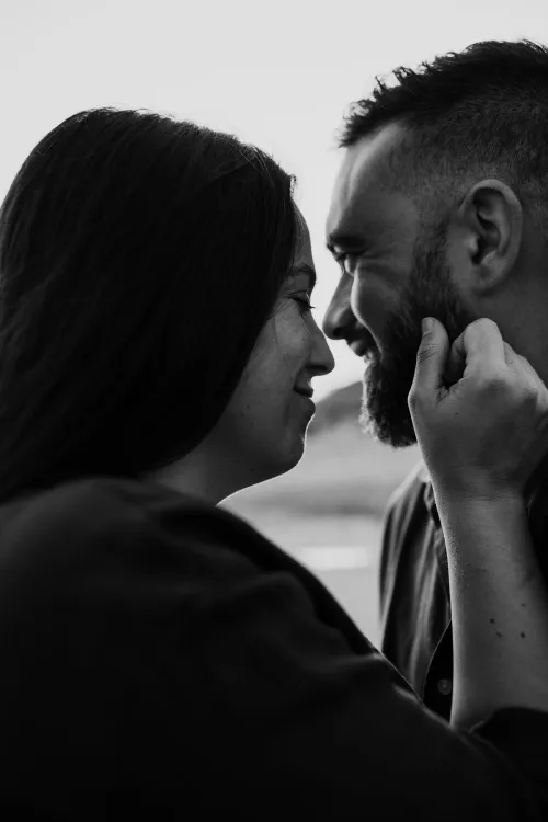 Un momento cercano de la pareja