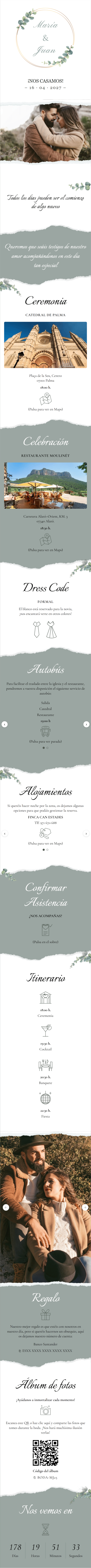Plantilla Invitación de boda Clásica