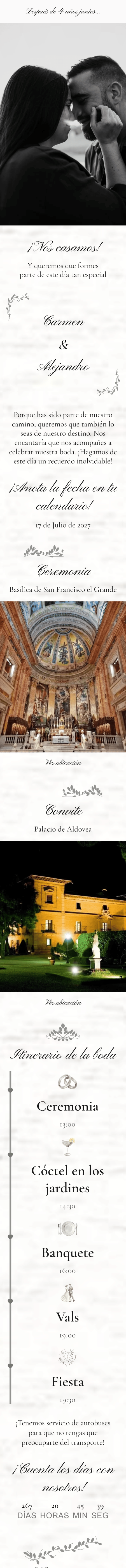 Plantilla Invitación de boda Elegante